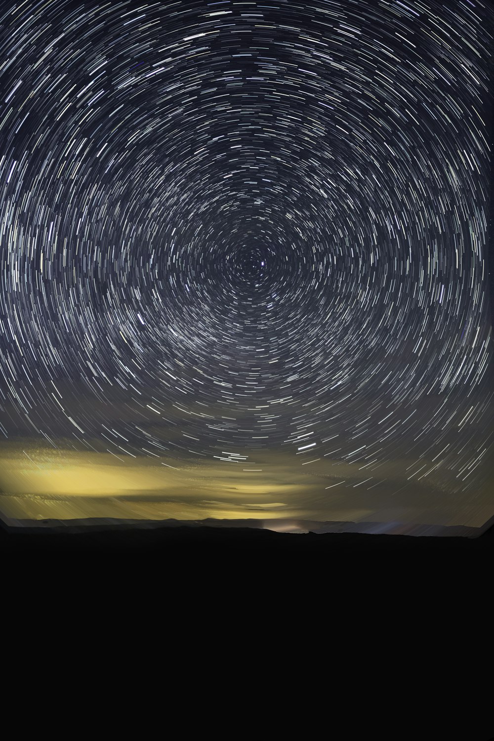 time lapse photography of stars during night time