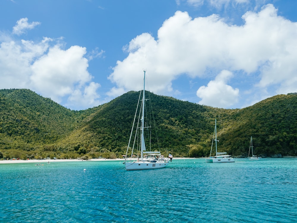 white sail boat on sea during daytime