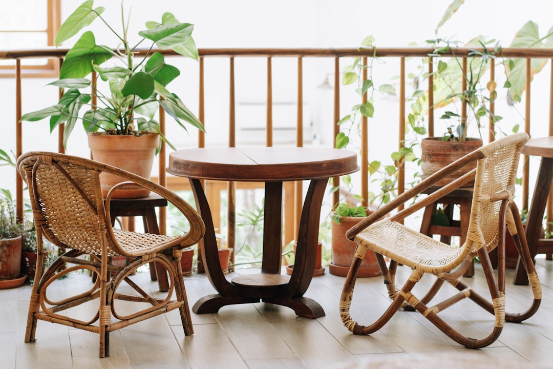 brown wooden table and chairs