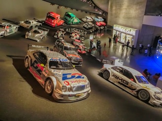 Visitors enjoying interactive exhibits featuring the history of Interlagos racing.