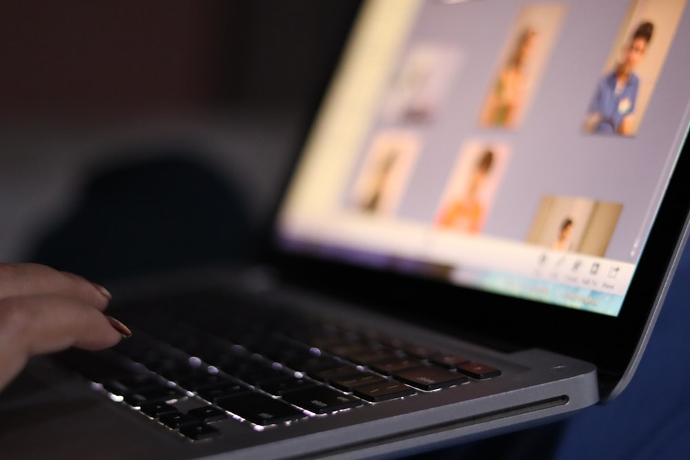 black and silver laptop computer