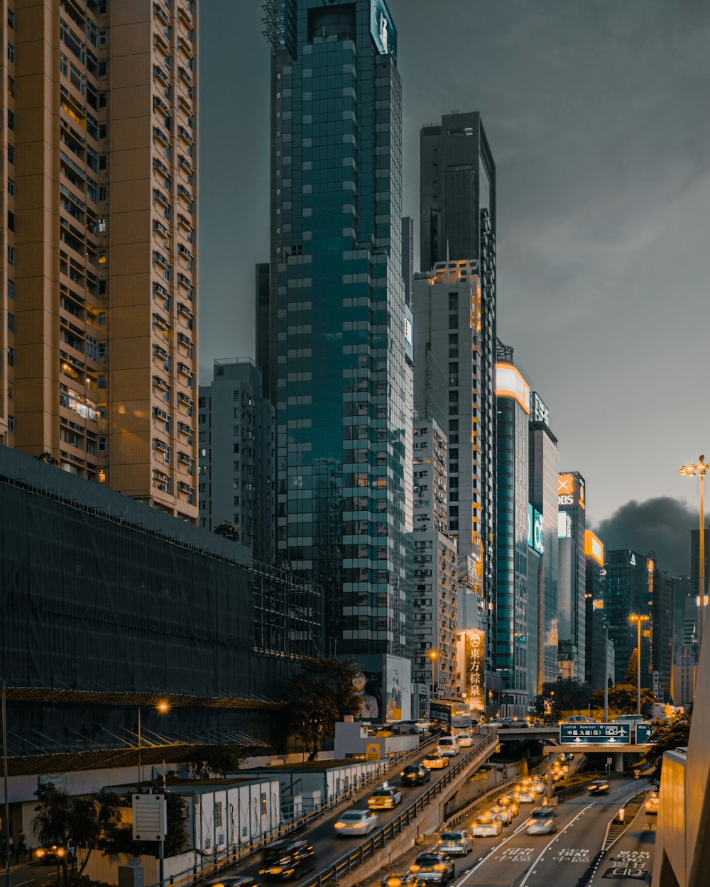 city buildings during night time