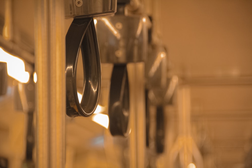 stainless steel door knob in close up photography