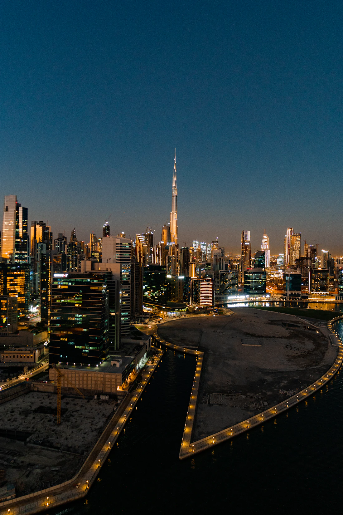 Dubai skyline at blue hour