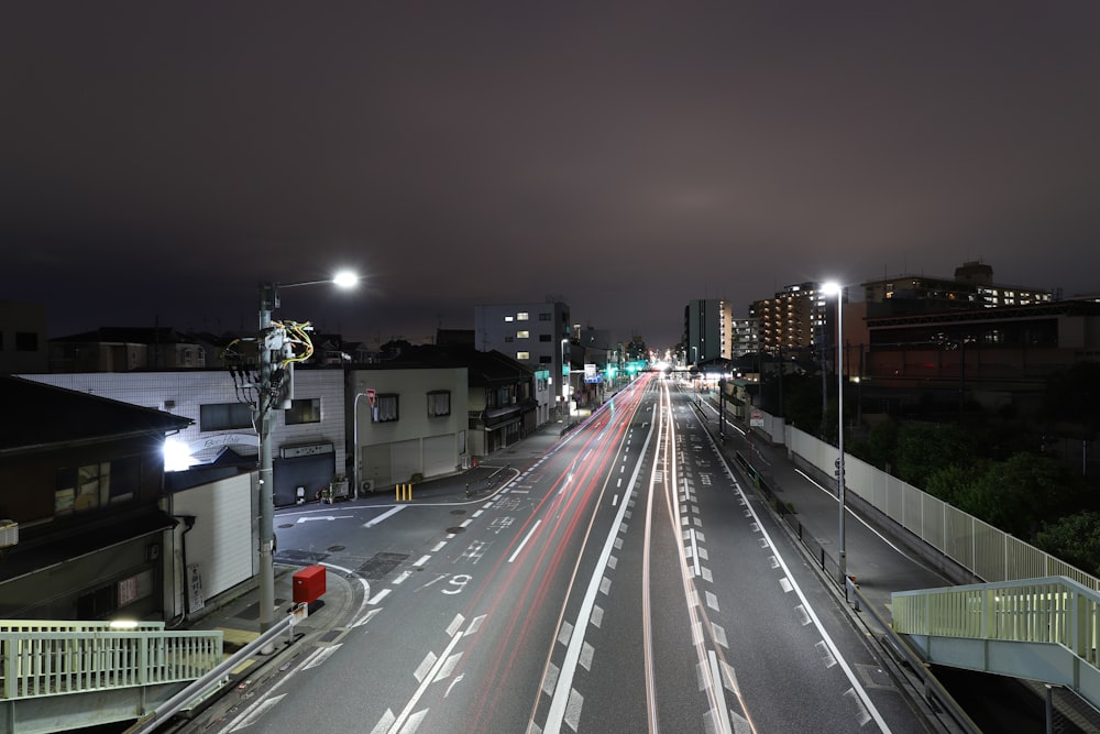 cars on road during night time