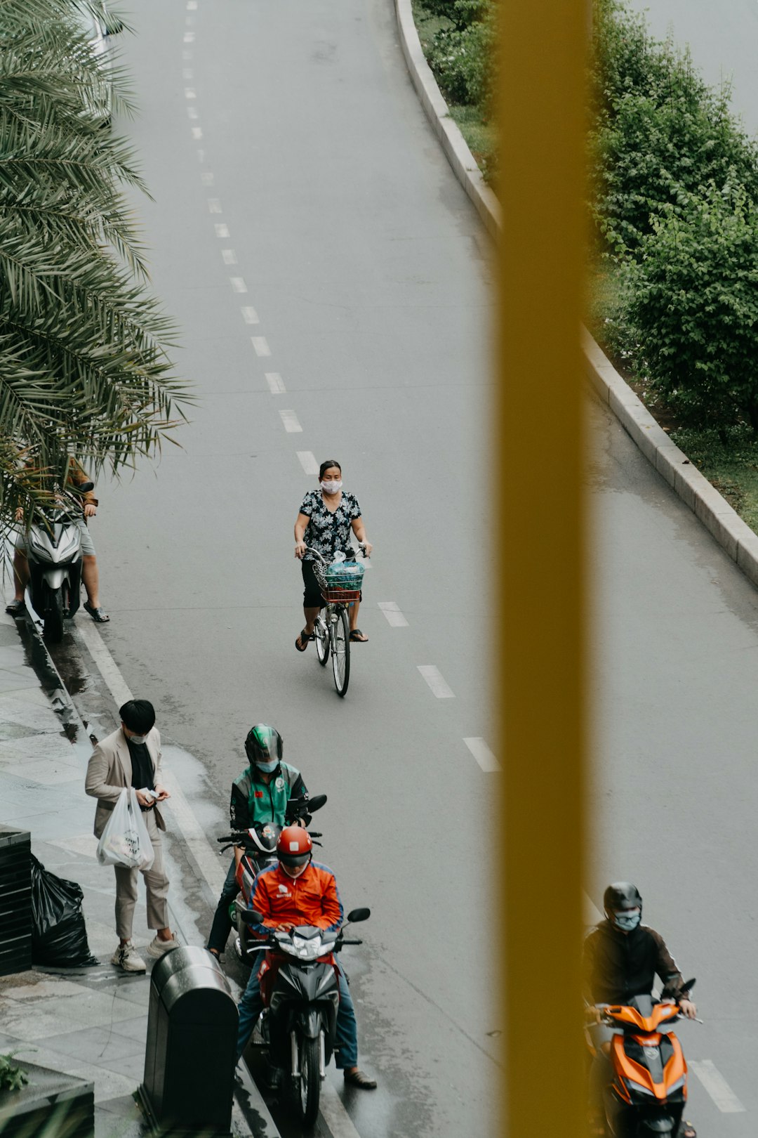 people riding bicycles on road during daytime