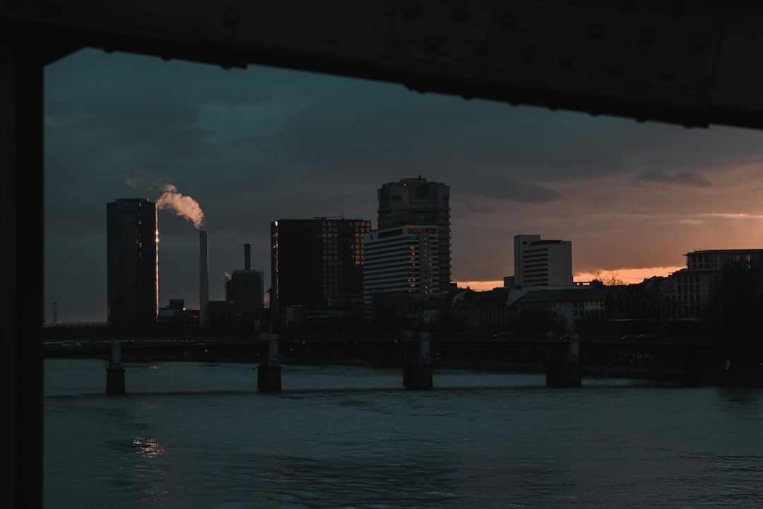 silhouette of city skyline during sunset