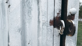 Close-up of a newly painted metal gate with smooth finish.