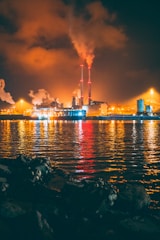 silhouette of city skyline during sunset