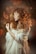 woman in white dress with red hair