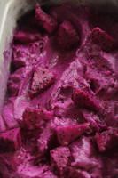 Exotic tropical fruit flavored creatine powders including mango, papaya, and dragon fruit in clear containers.