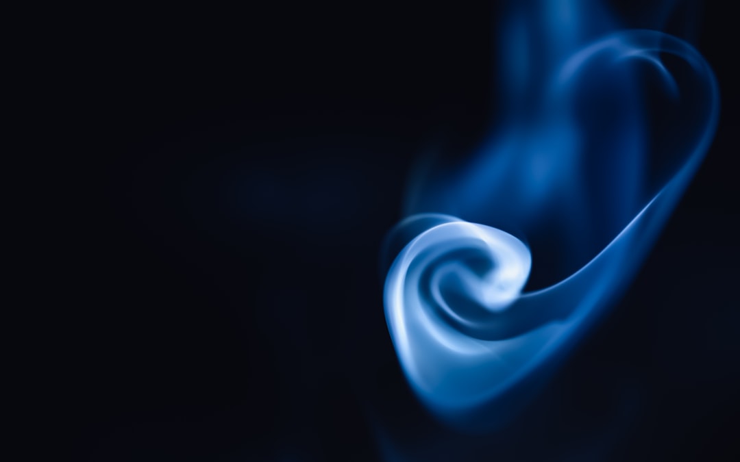 white smoke in black background