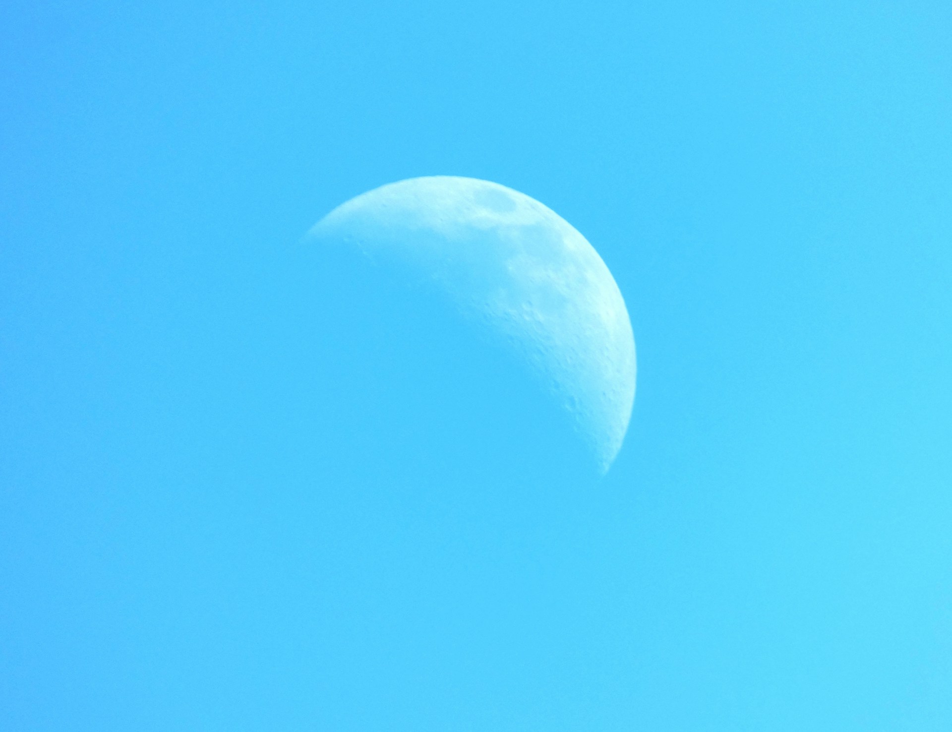 white moon in the sky