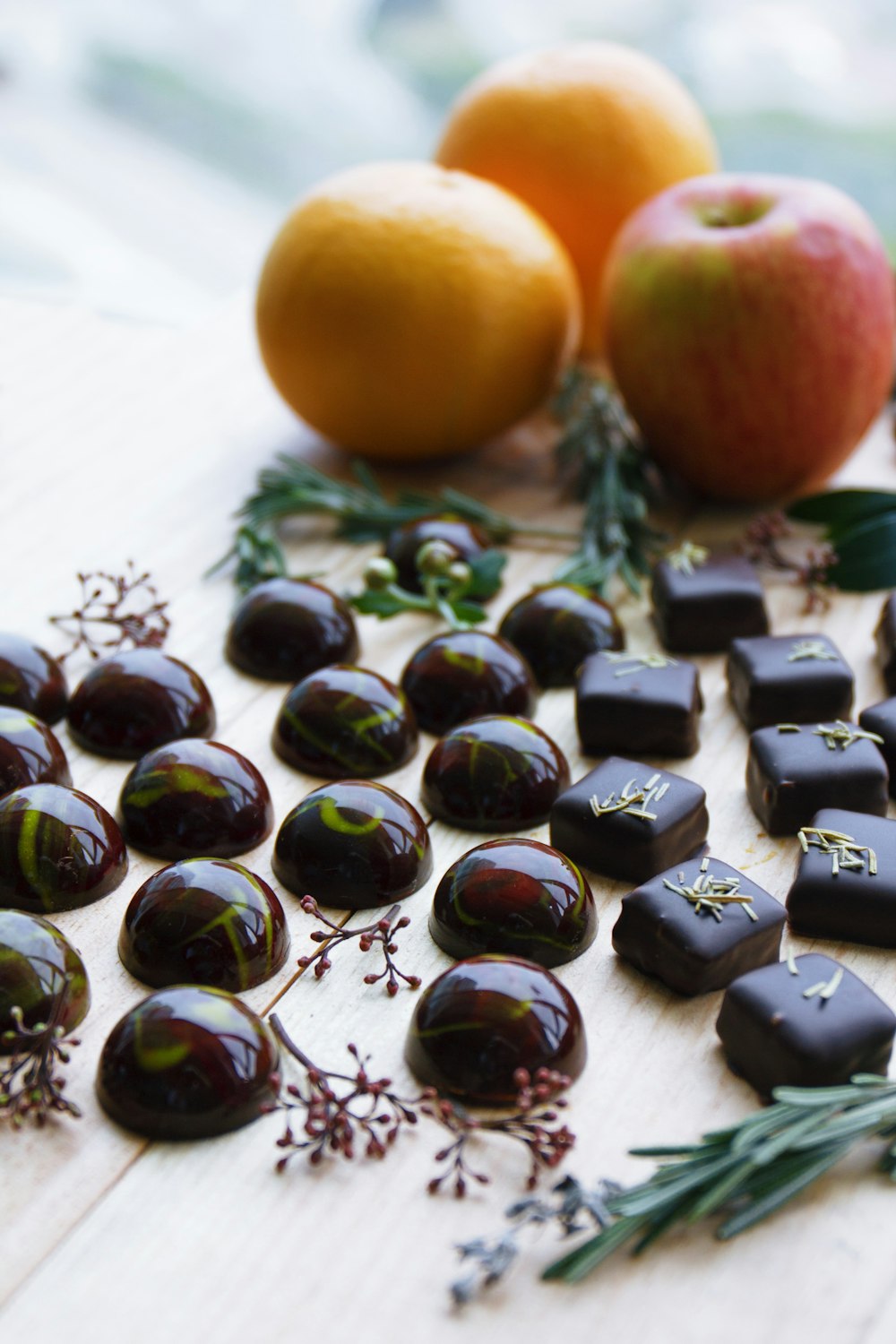 brown and black chocolate on white ceramic plate