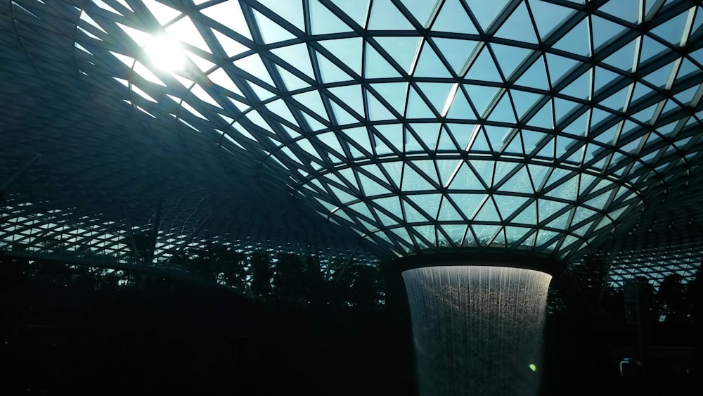 white and black dome ceiling