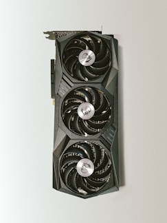 black and silver round device