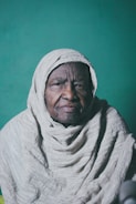 man in white hijab standing