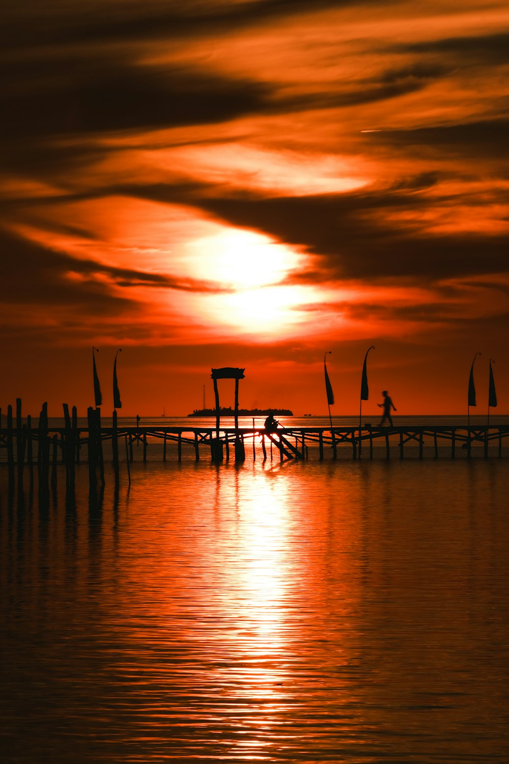 silhouette of people on beach during sunset