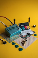 green and black corded device