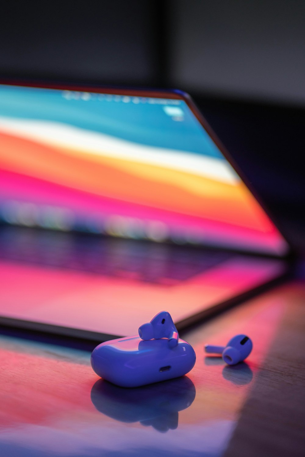 blue plastic toy on blue table