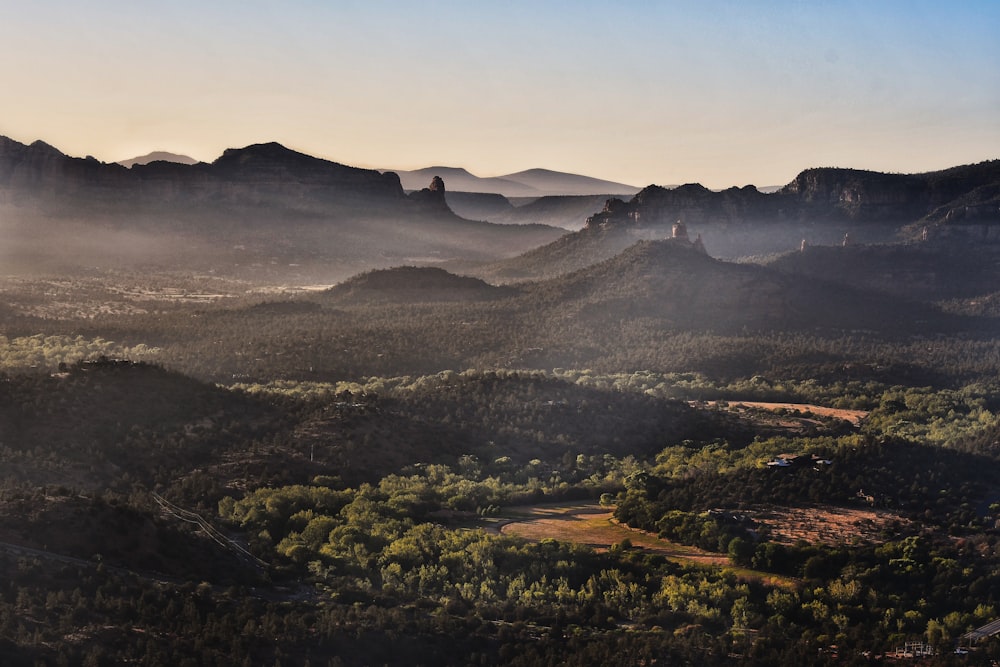 aerial view of green trees and mountains during daytime