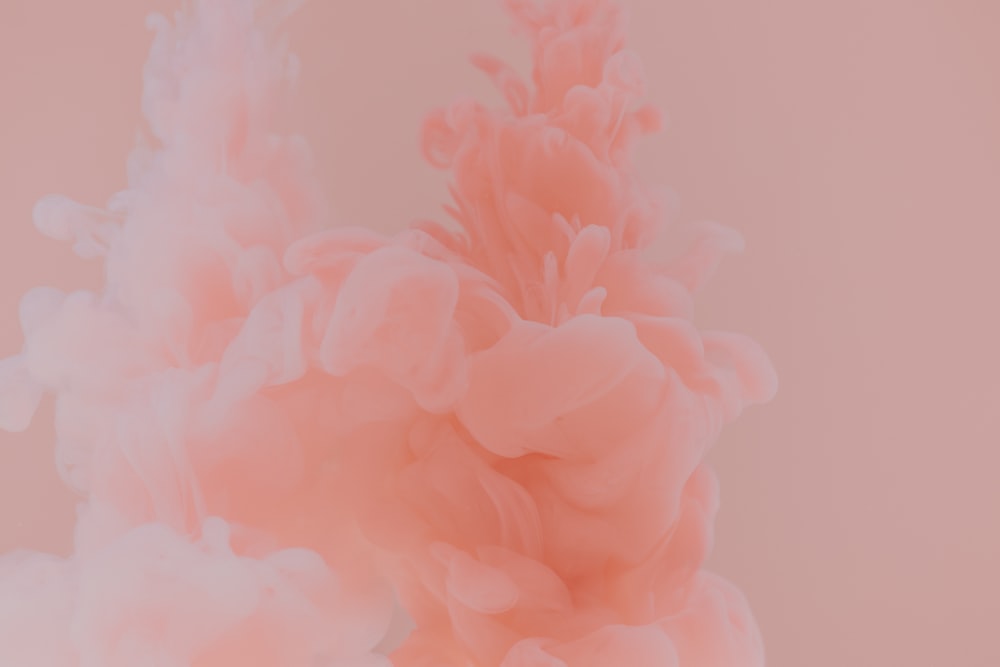 pink and white smoke painting