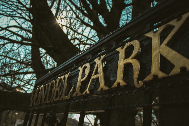 Vondelpark with people and trees
