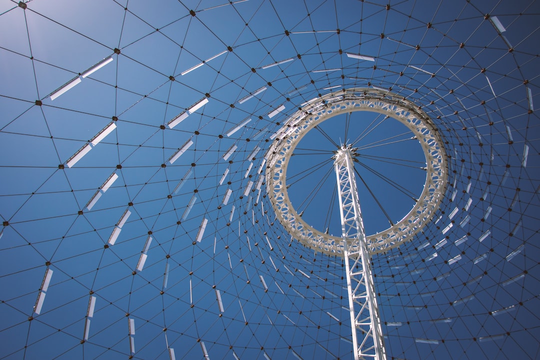 white and black ferris wheel