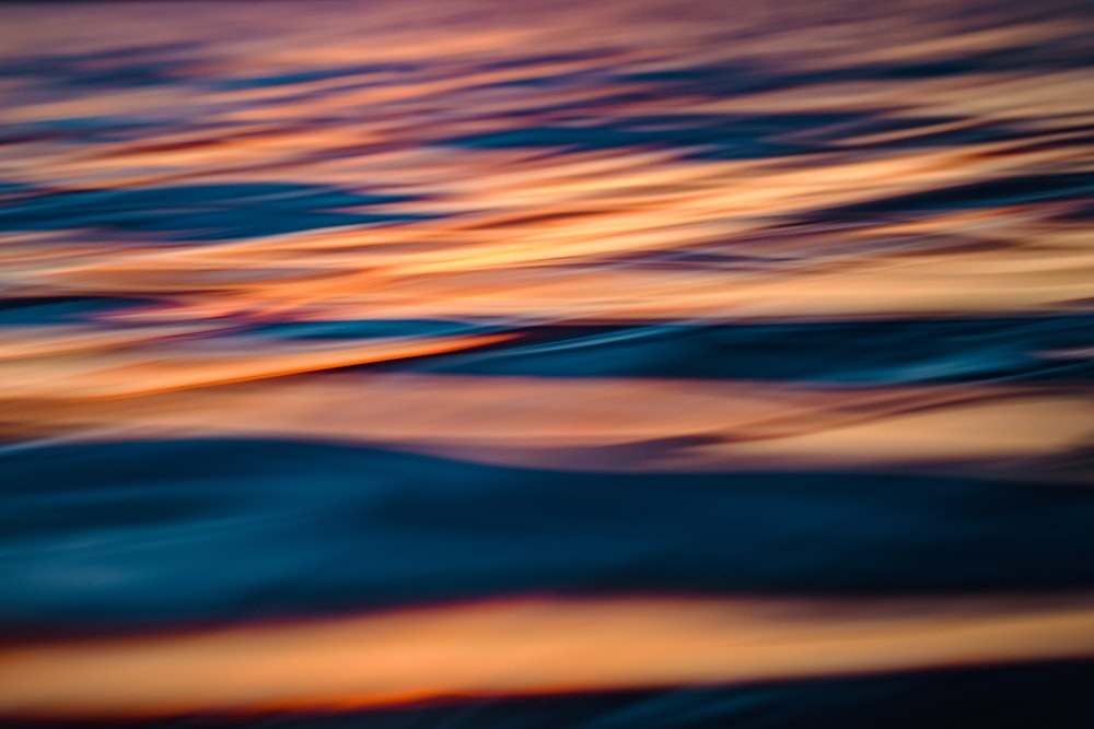 blue and orange water waves