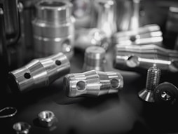 silver tube pipe in grayscale photography
