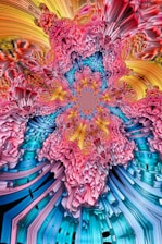 green and yellow spiral decor