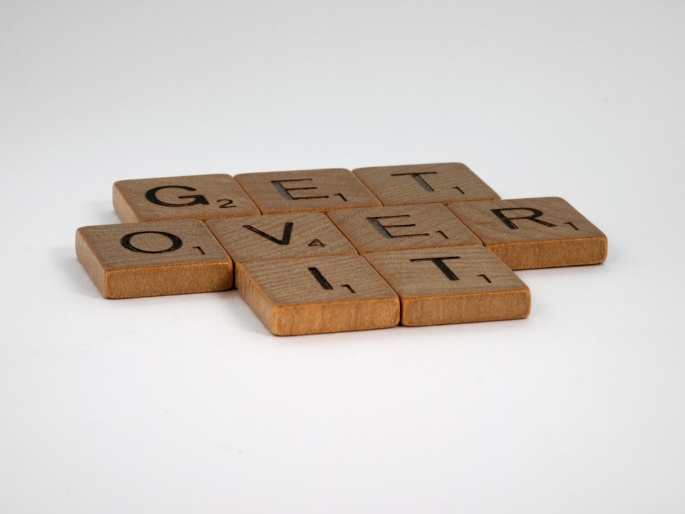 brown wooden blocks with number 8