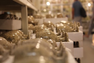 Finished stone products carefully packed and ready for export, showcasing polished surfaces and rich textures.