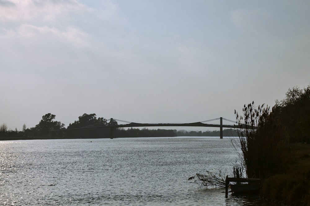 body of water near bridge during daytime