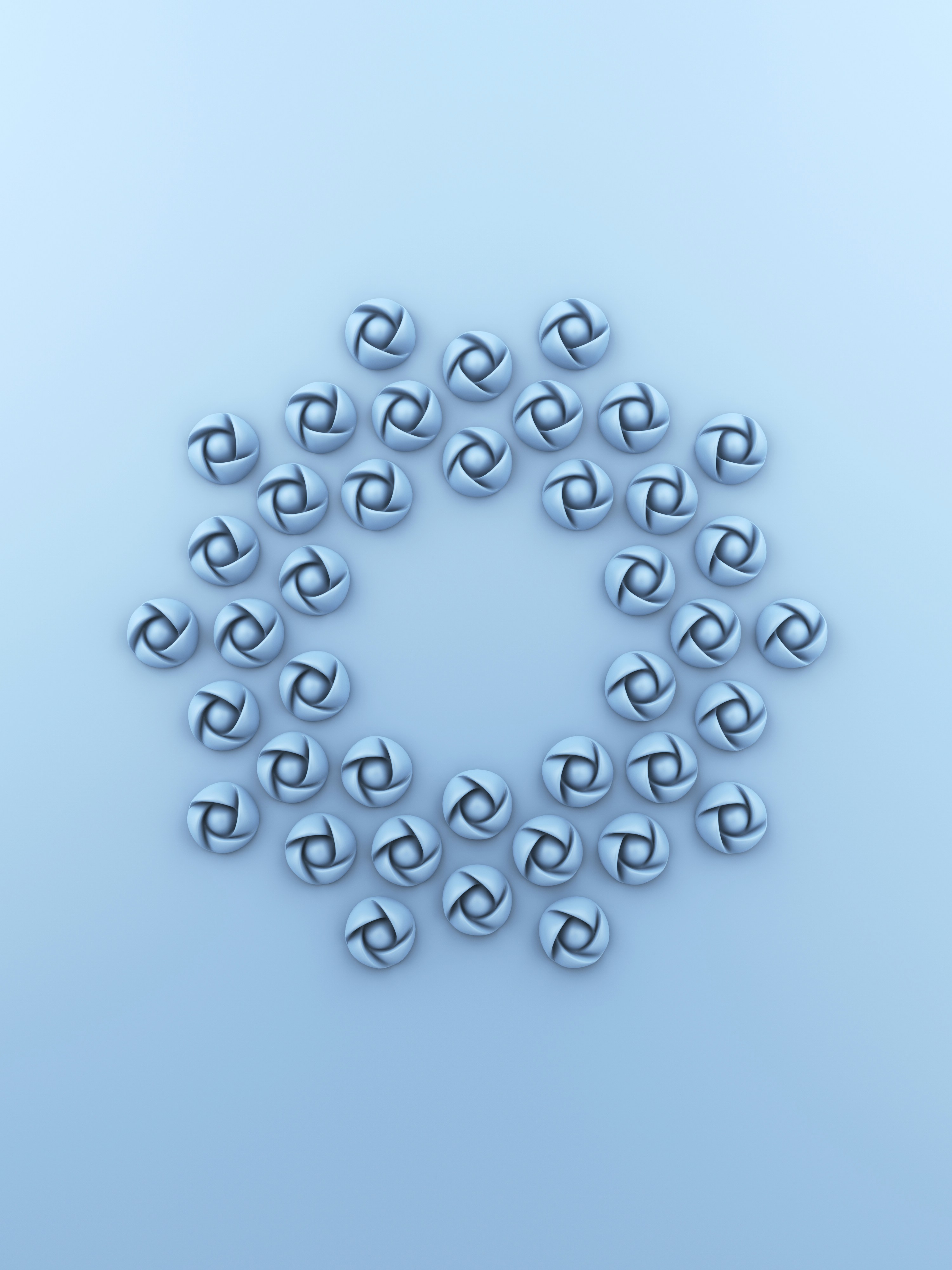 decoração plástica redonda branca na superfície branca