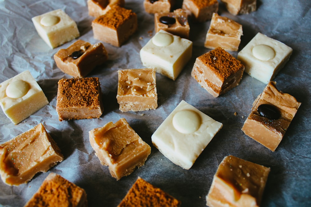 white and brown chocolate bars