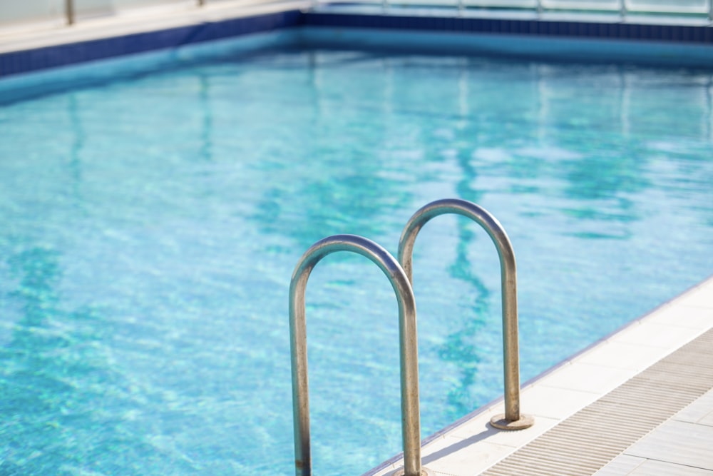 stainless steel railings on swimming pool