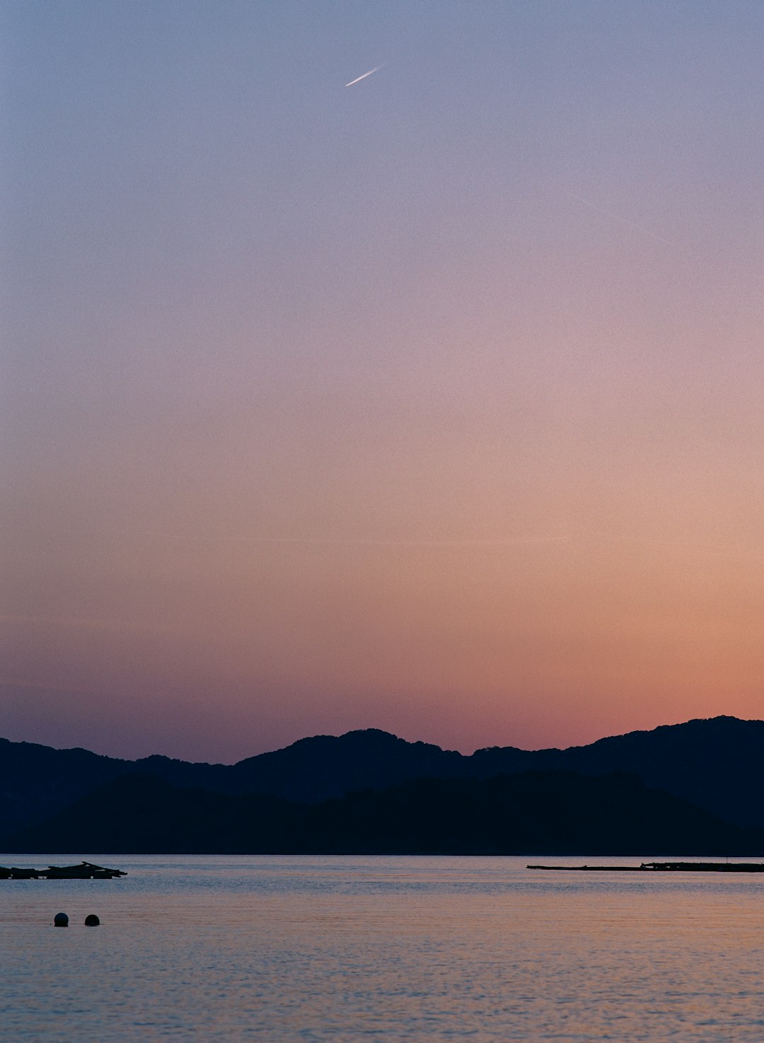 silhouette of mountain during sunset