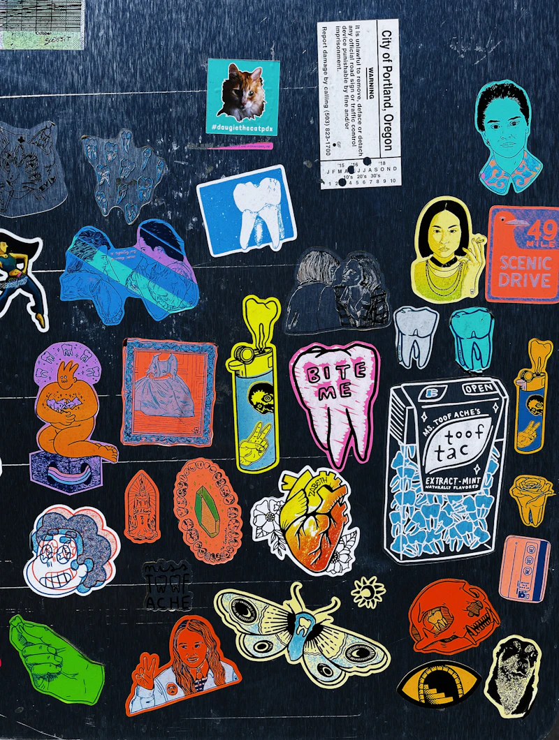 Etiquetas adhesivas de colores