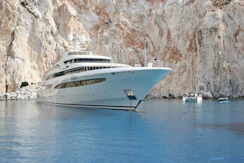 white and blue cruise ship on blue sea during daytime
