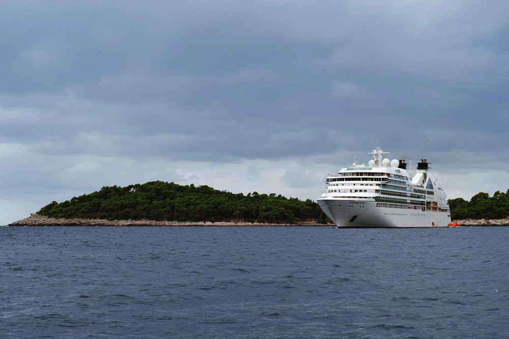 white cruise ship on sea during daytime