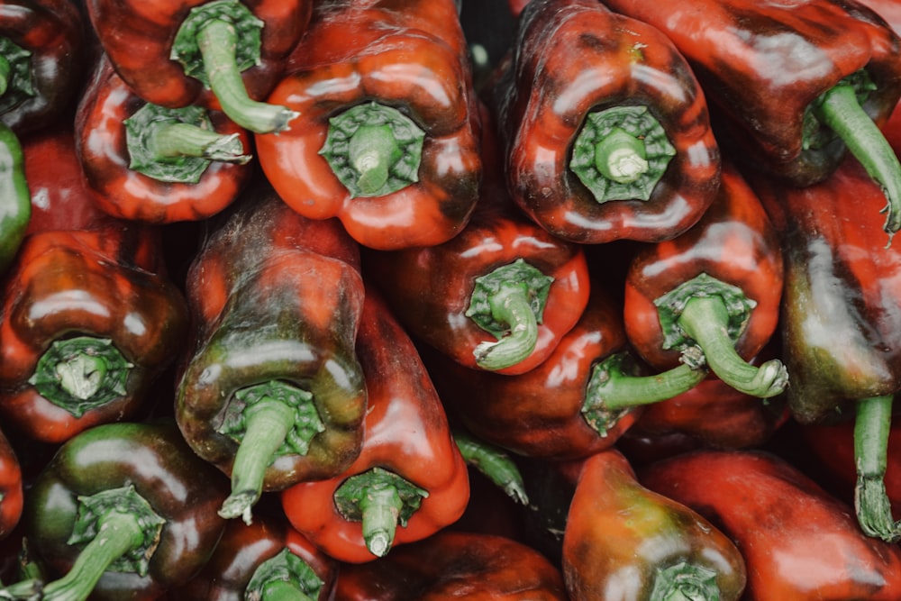 red and green bell peppers