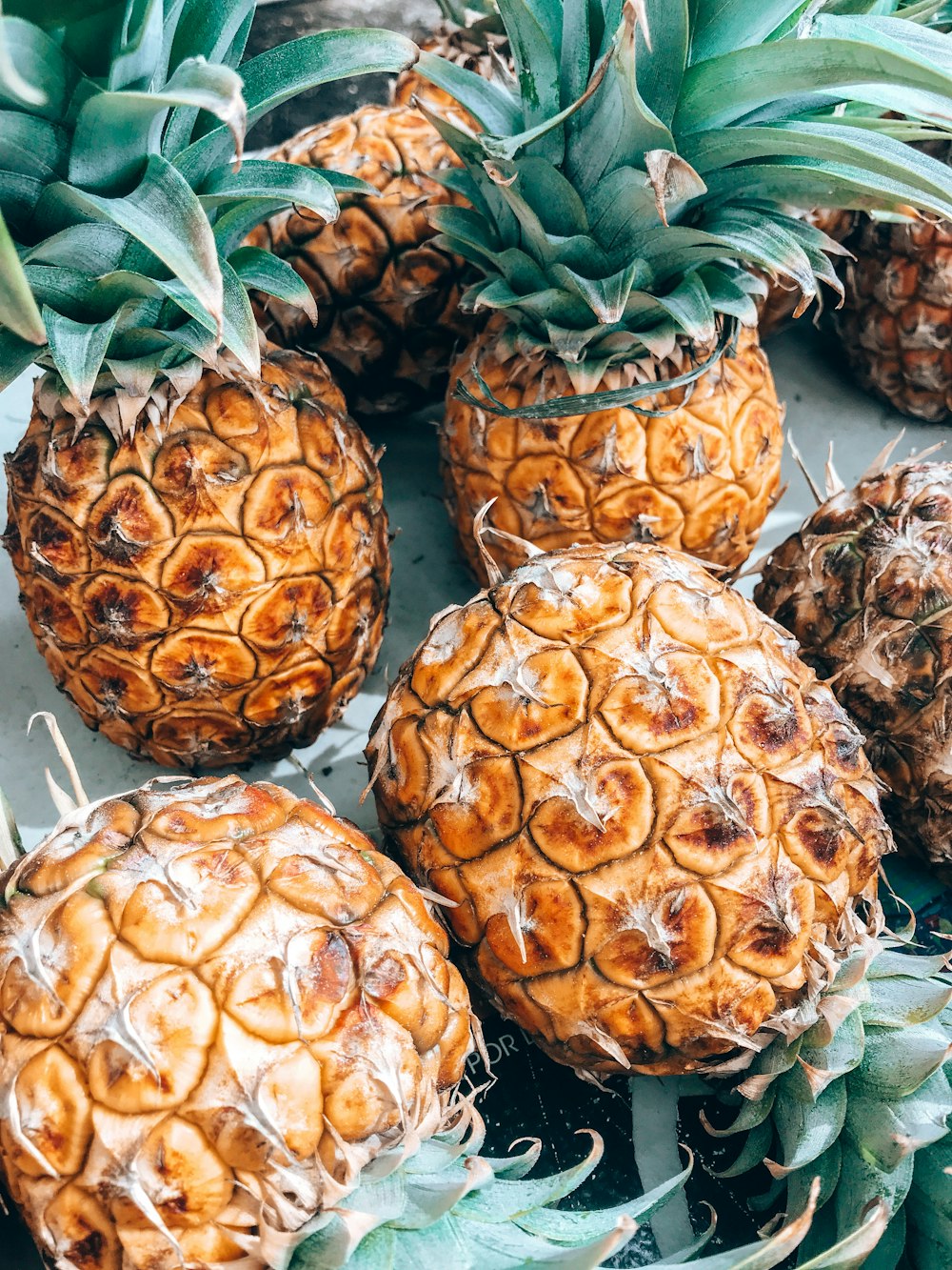 yellow and green pineapple fruit