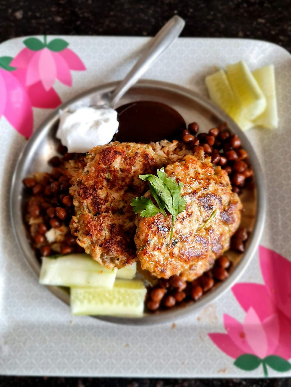 cooked food on stainless steel bowl