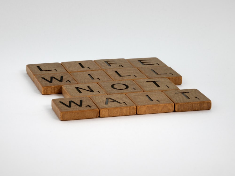 brown wooden blocks on white surface