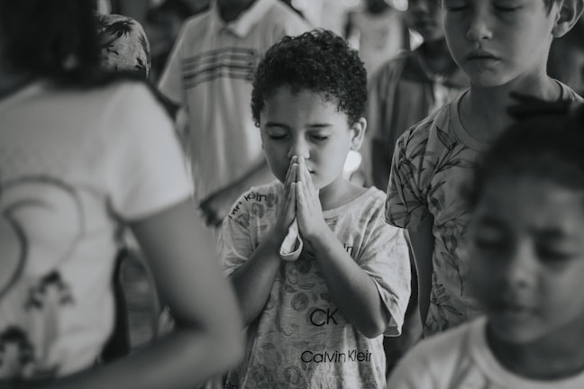 Children engaged in a faith-based outreach program.