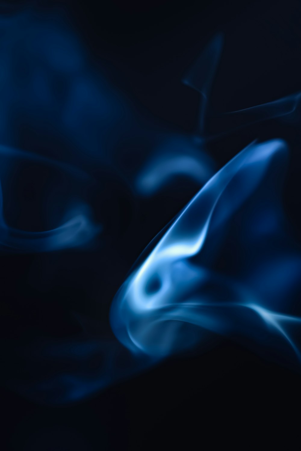 blue and white smoke illustration