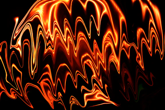 A stylized meteor wearing sunglasses blazing across a dark background with electric orange and lava red trails.