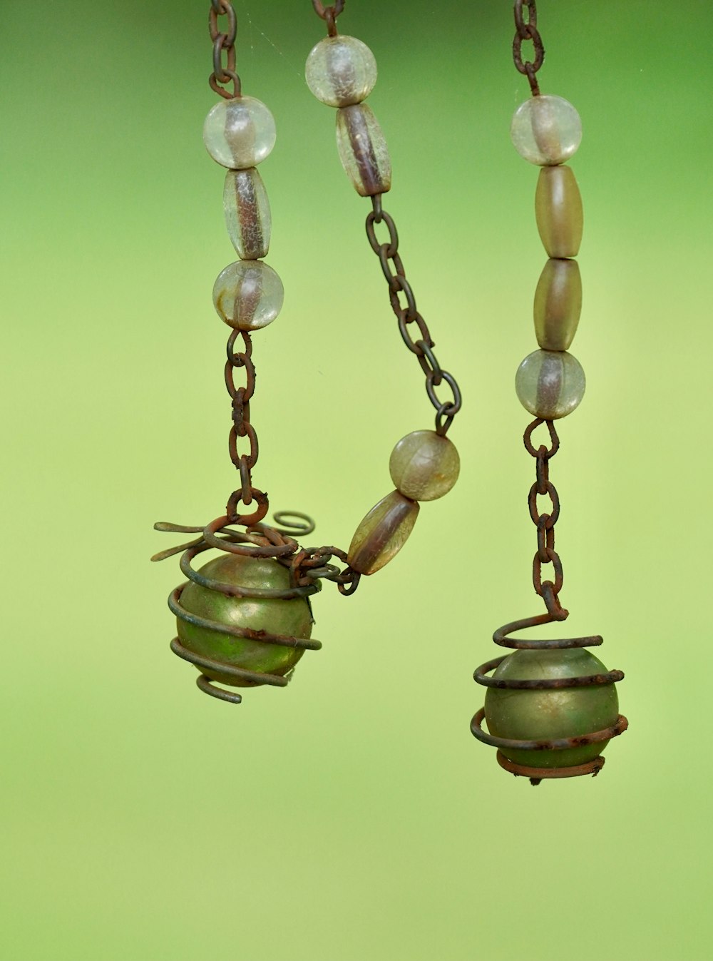 silver and gold beaded necklace