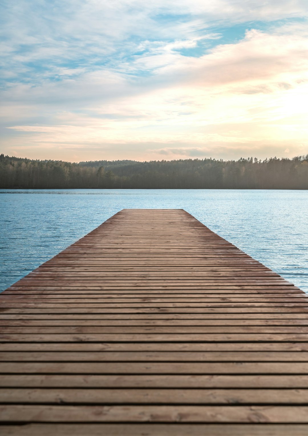 brown wooden dock on lake during daytime